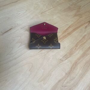 Louis Vuitton Brown and Pink Monogram Card Holder